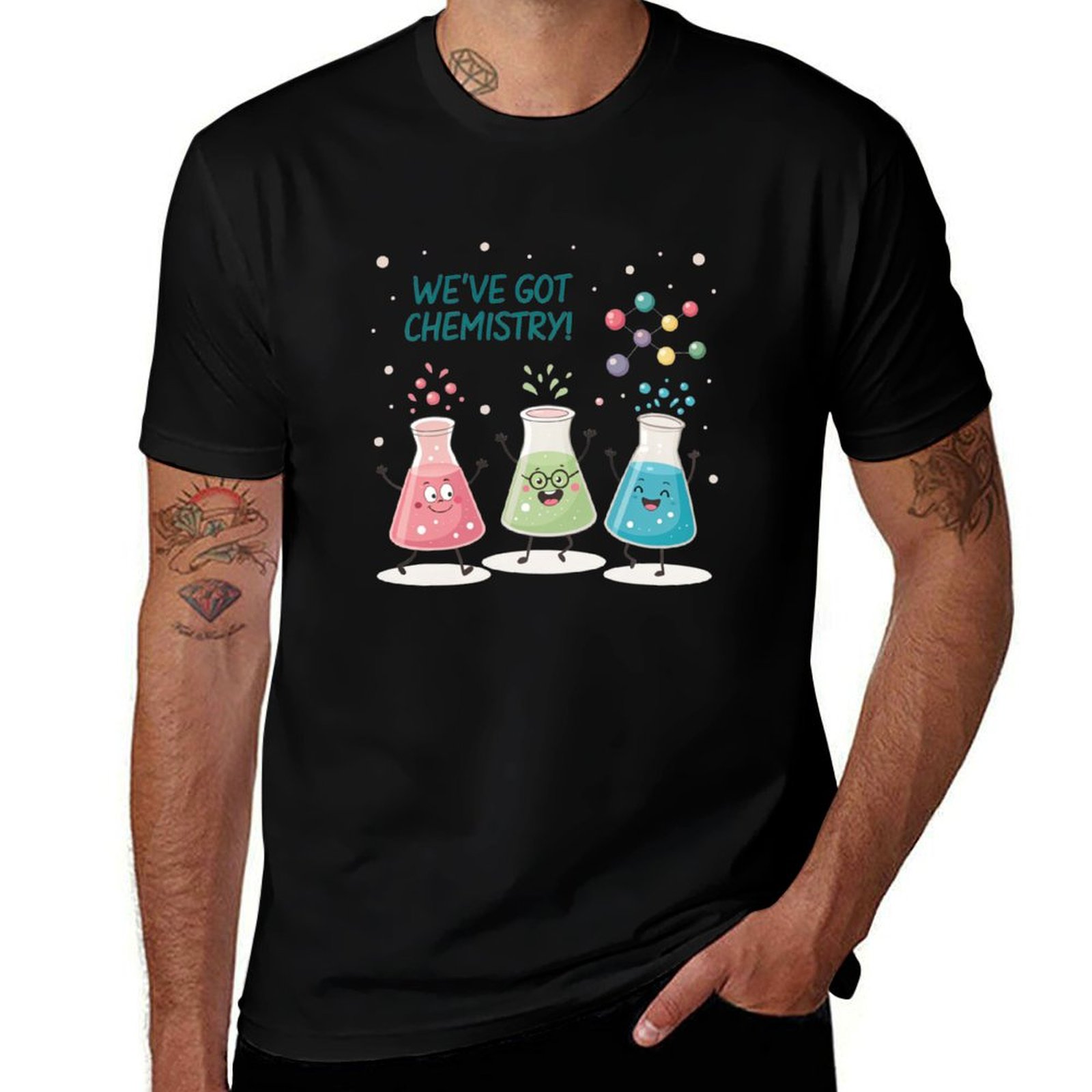 Science Buddies - Koszulka Science Beaker Buddies – modna,