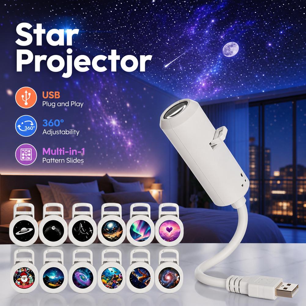 Planetarium Projector Home - Wielofunkcyjny Nowy Projektor Gwiaźd USB Galaxy