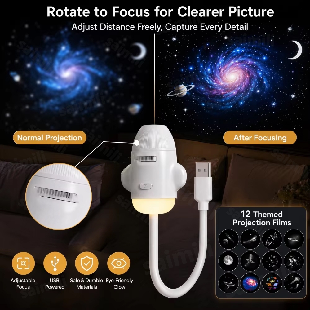 Przenośny projektor nocny USB  – Planetarium Projector Home recenzja i cena